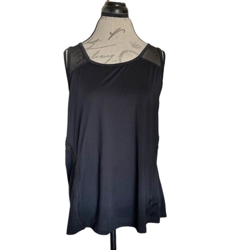 Dri more  Black Tank Top Sz XL  Sz 16 18 Mesh Activewear Athleisure Workout